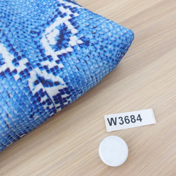 Blue Snake Dress Medium Silk Mini Animal Python Light‎ Casual JANIS LEE $240 - Picture 10 of 10